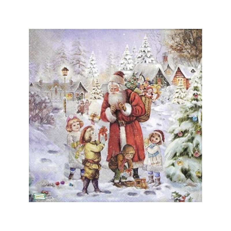 Scène enneigée,Paysage hivernal,Décor de neige,Tableau d'hiver,Horizons enneigés,la neige,découpage,collage,serviettage,flocons