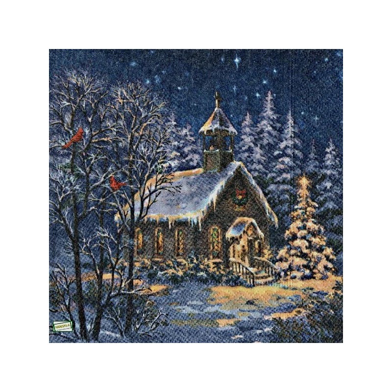 1serviette Paysage Enneigé-84