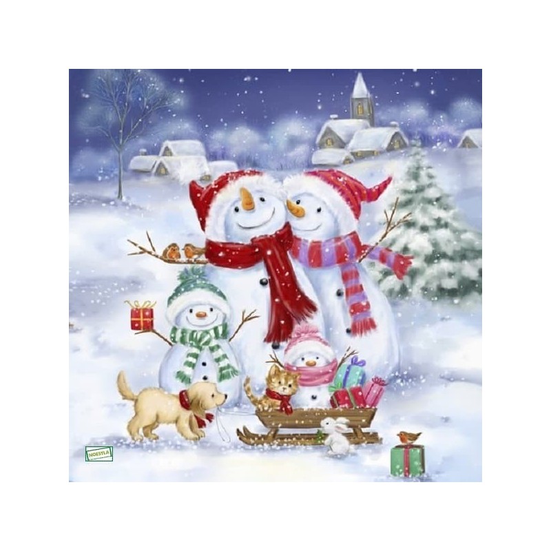 serviette Bonhomme de Neige-86