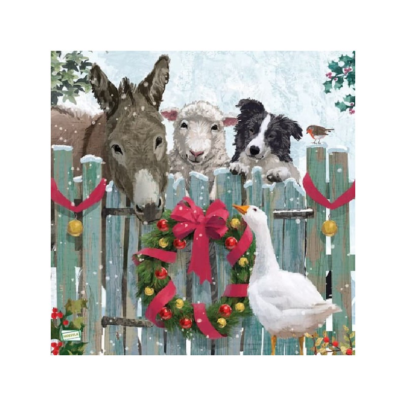 1 serviette Animaux Ferme-98