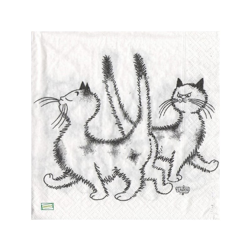 1serviette papier Chat-66