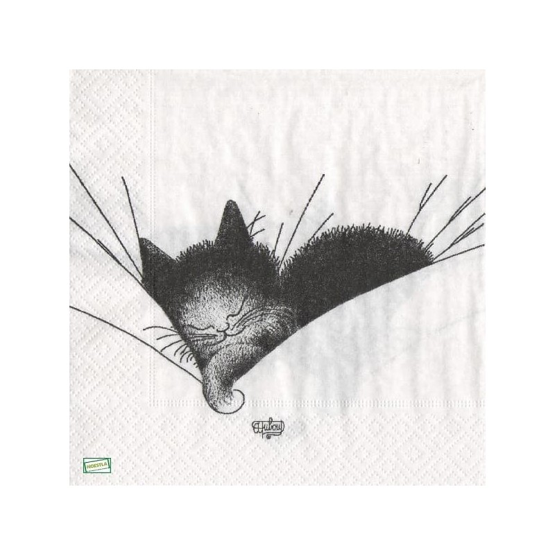 1serviette papier Chat-82