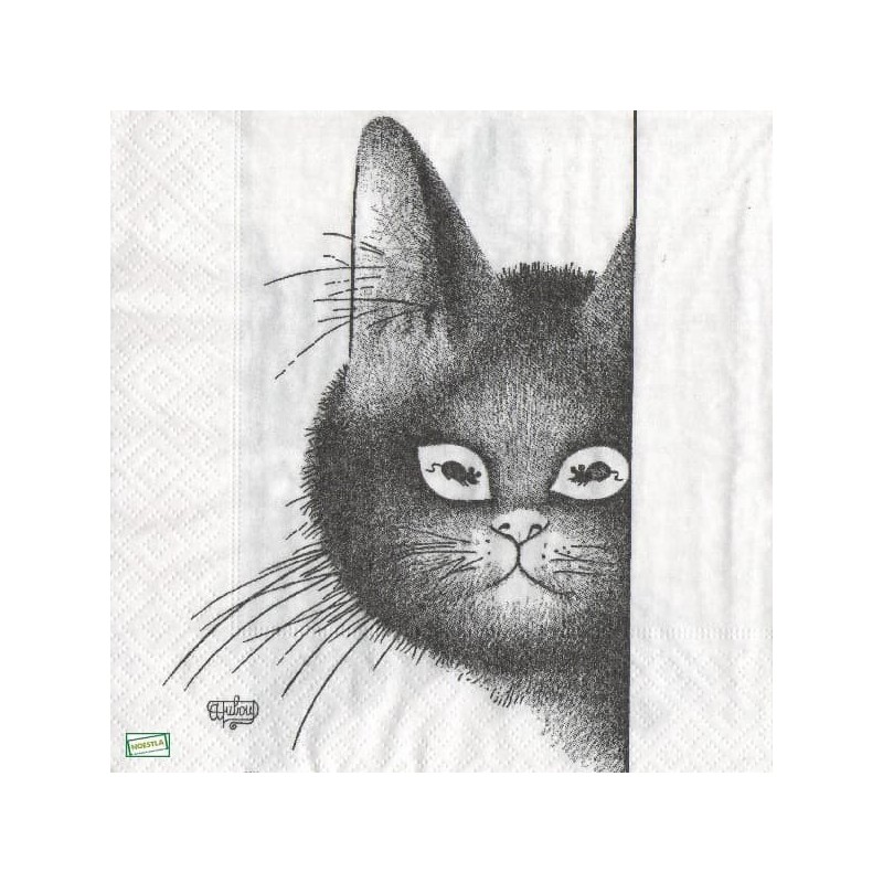 1serviette papier Chat-88