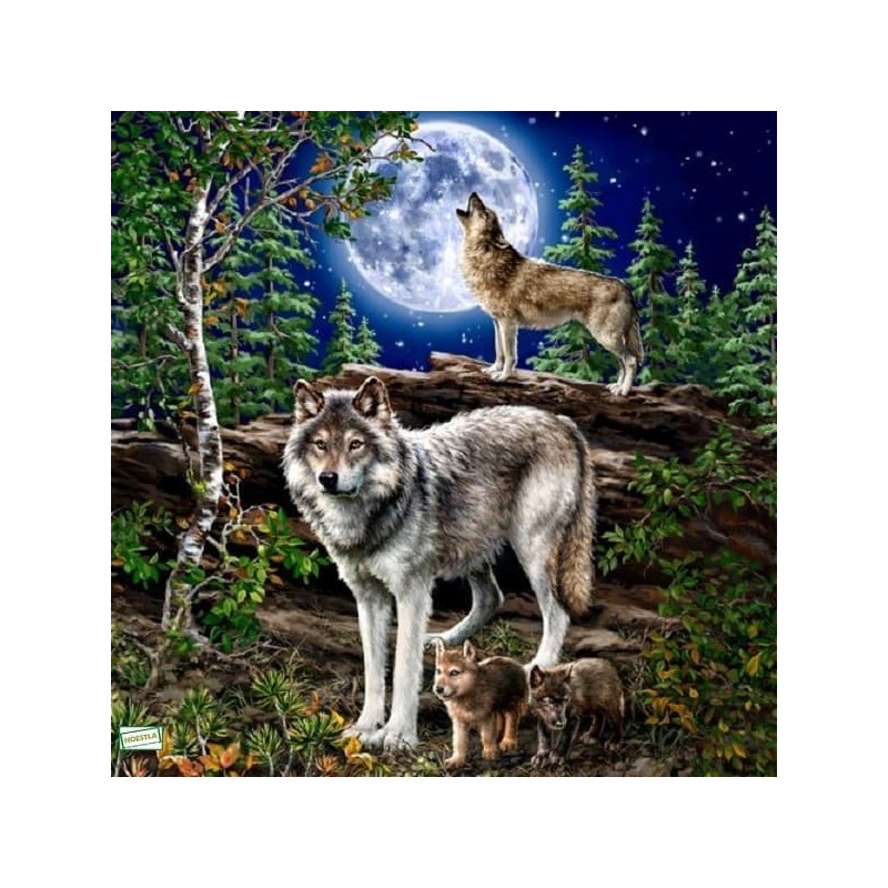 1serviette papier Loups-126