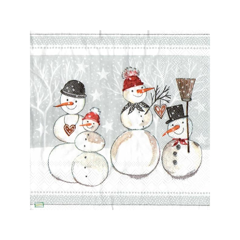 serviette Bonhomme de Neige-80