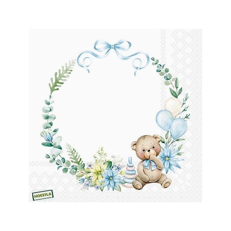 1 serviette papier Ourson -41