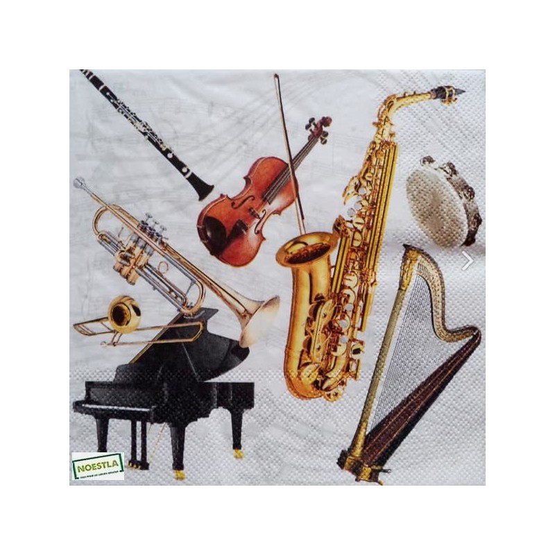 1 serviette papier Musique -3