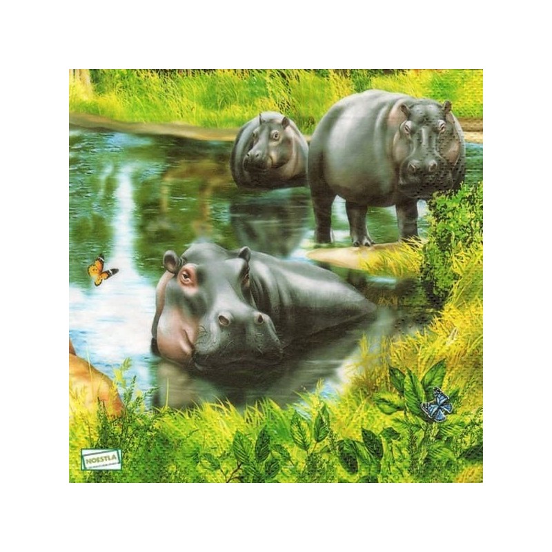 1serviette Les Hippopotames-24