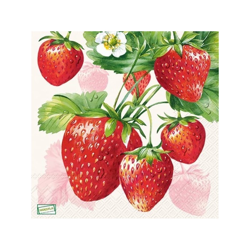 1serviette papier Fraises-65