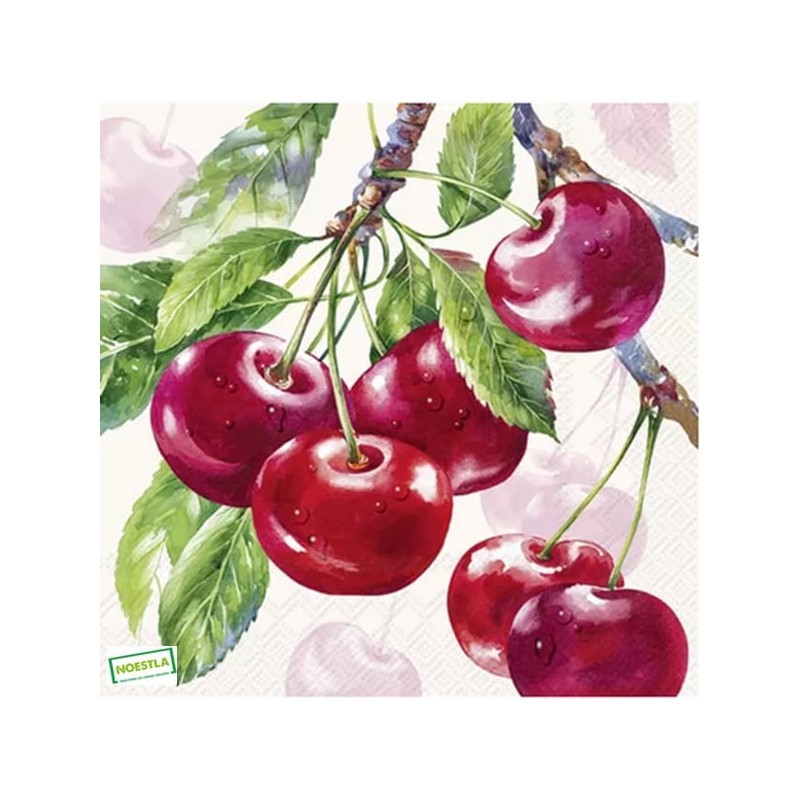 1serviette papier Cerises-63