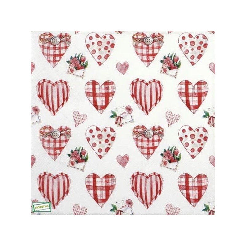 1serviette papier Coeurs-46