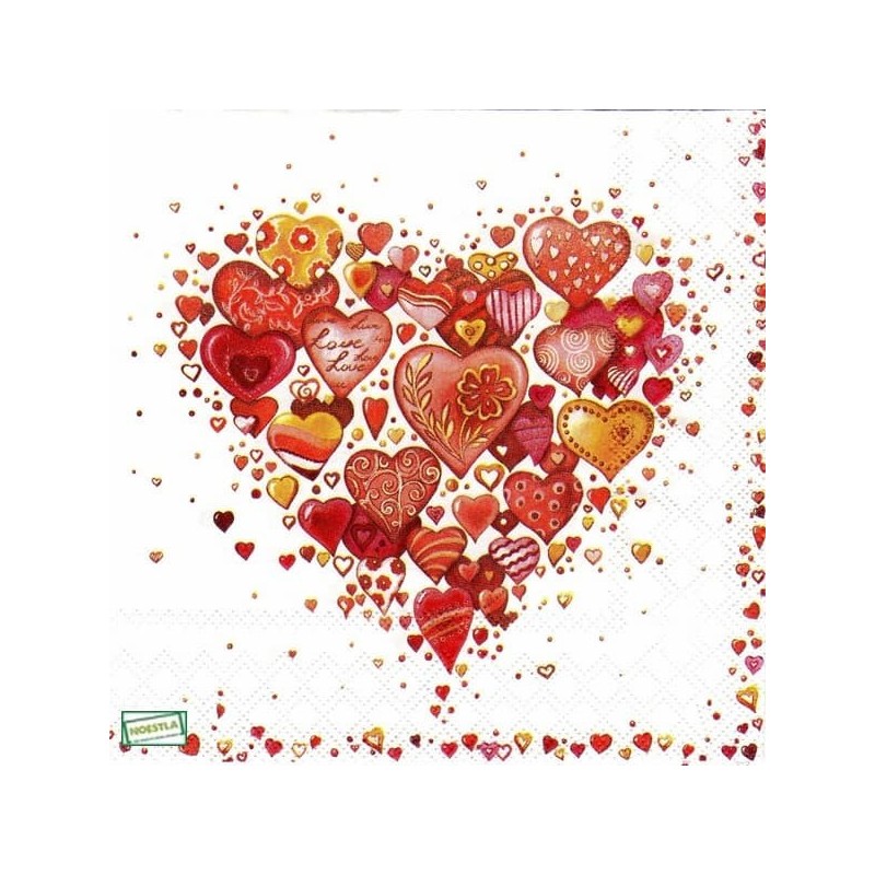 1serviette papier Coeurs-57
