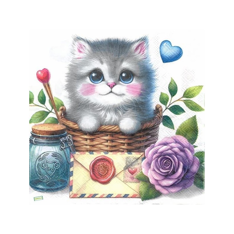 1serviette papier Châton-33