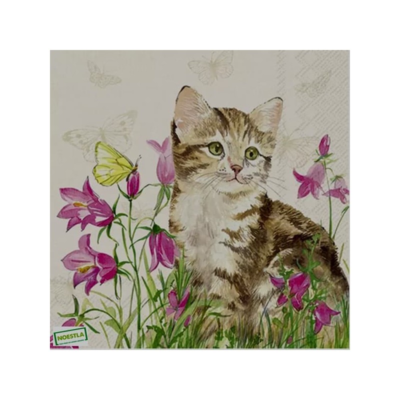 1serviette papier Chat-61