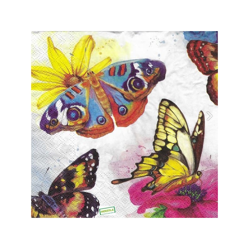 1serviette papier Papillons-24