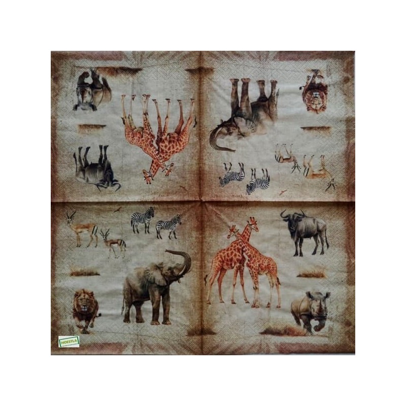 1 serviette Animaux Afrique-38