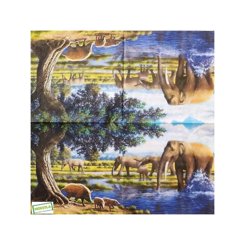 1serviette Les Eléphants-61