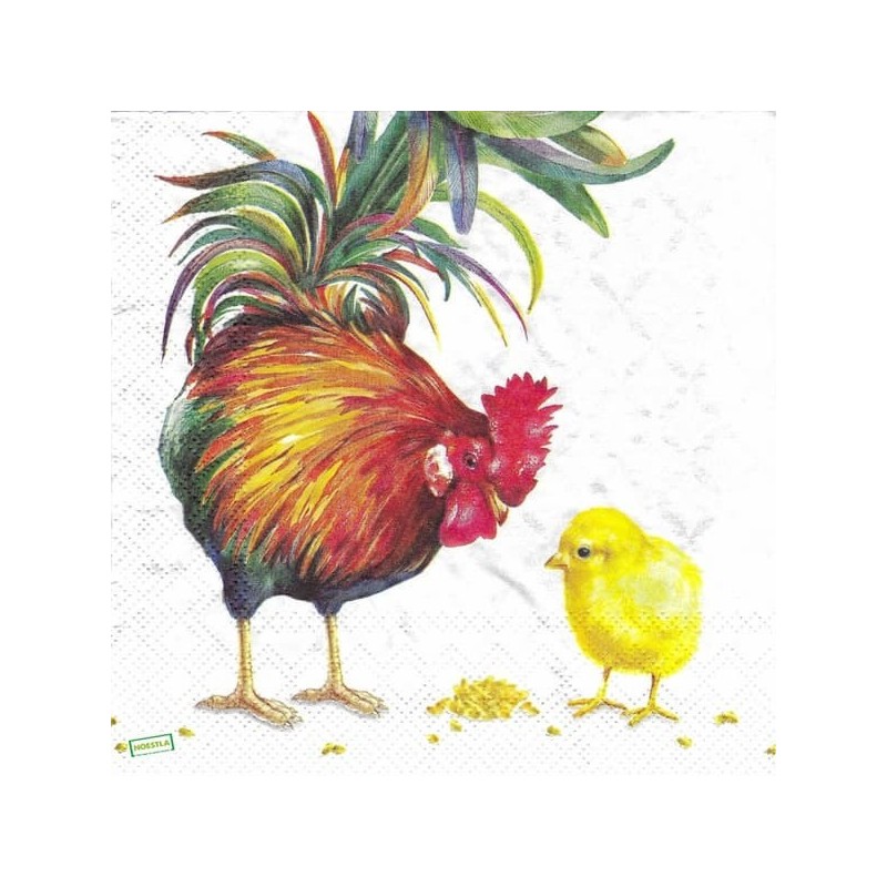 1 serviette Oiseaux Ferme-71