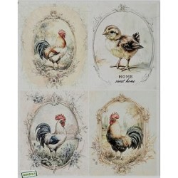 1papier de riz Oiseaux-R2562