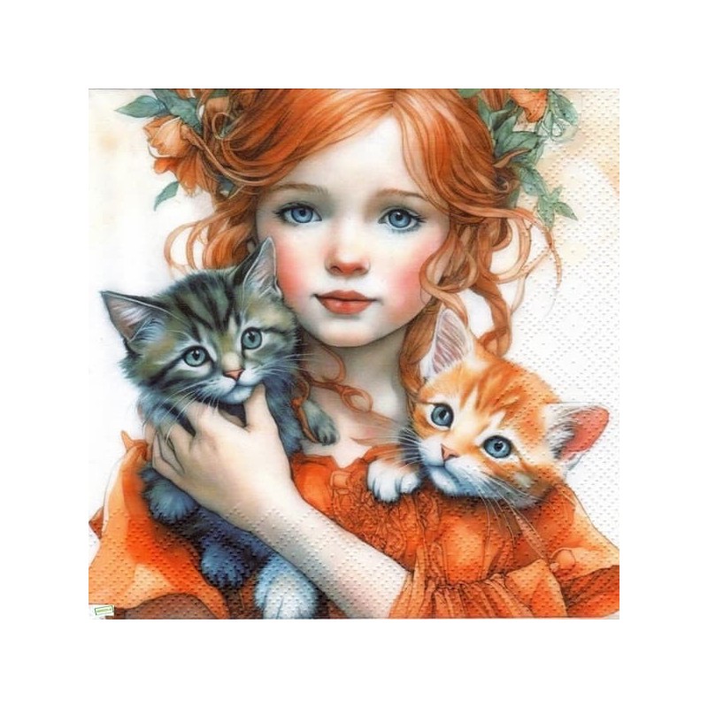 1serviette papier Fillette -63