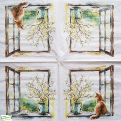 1serviette papier Chat-80