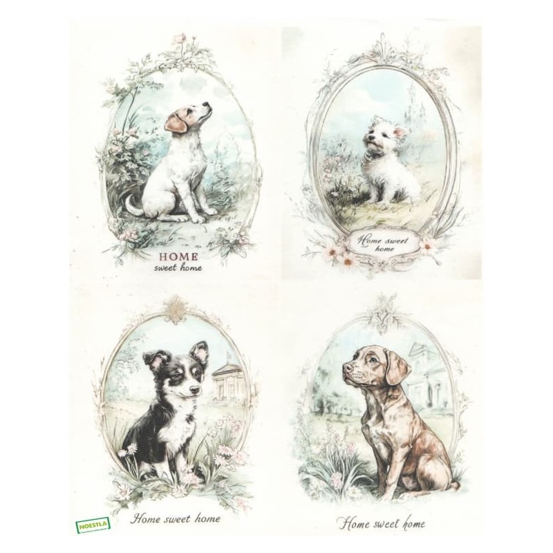 1 papier de riz Chiens -R2566