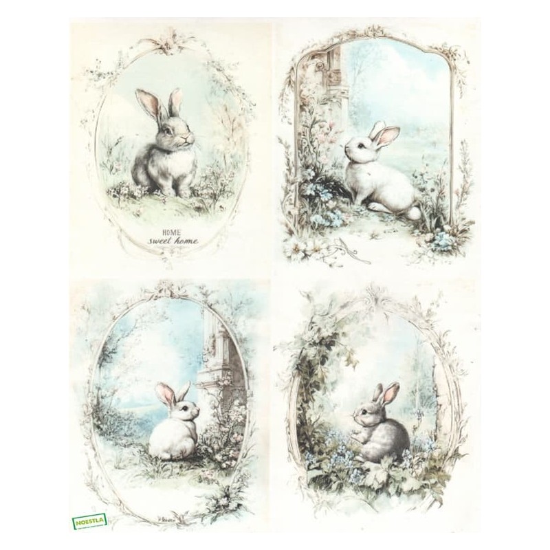 1papier riz Les lapins-R2568