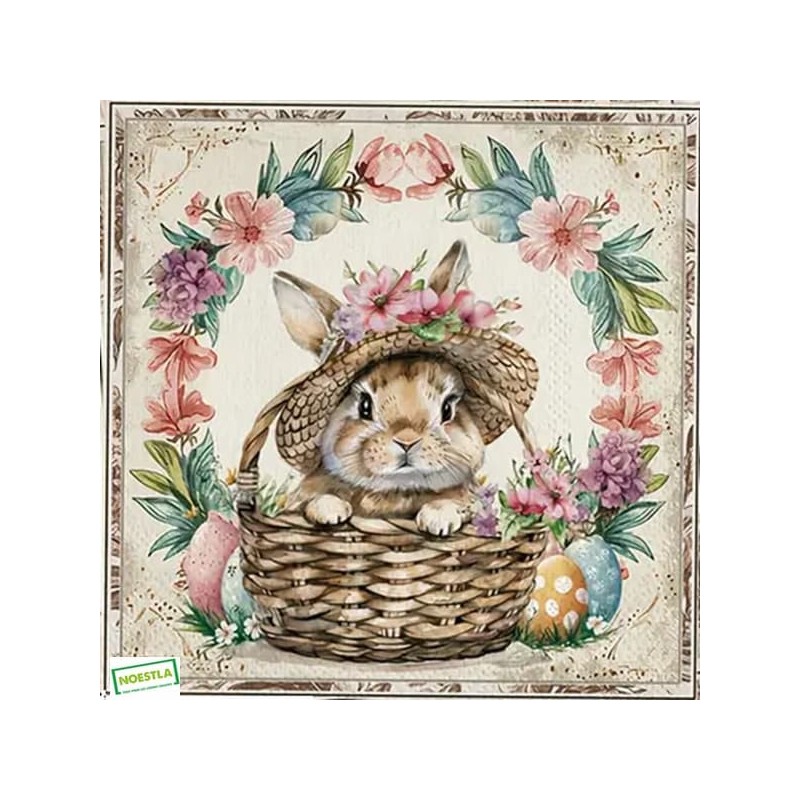 1 serviette papier Pâques -7