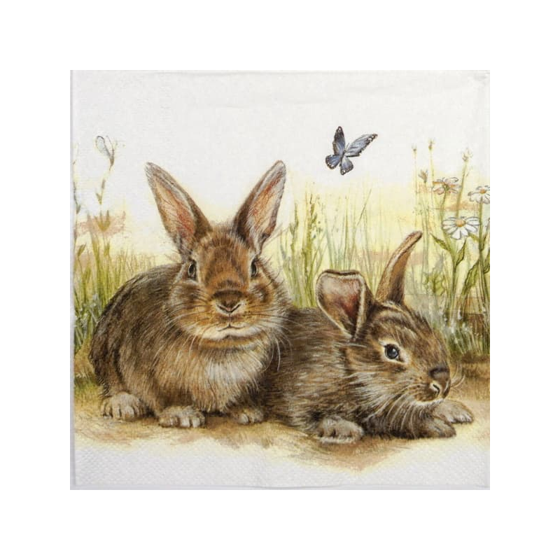 1serviette papier Les Lapins-7