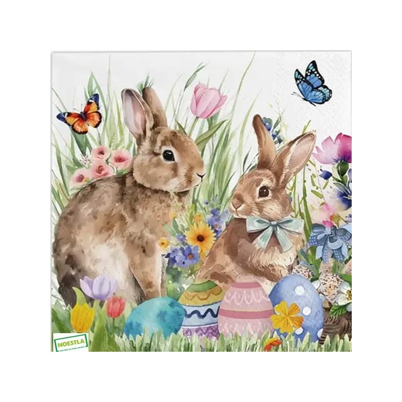 1 serviette papier Pâques -26