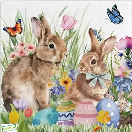 1 serviette papier Pâques -26