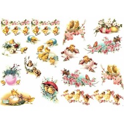 1 papier de riz Pâques-R1344