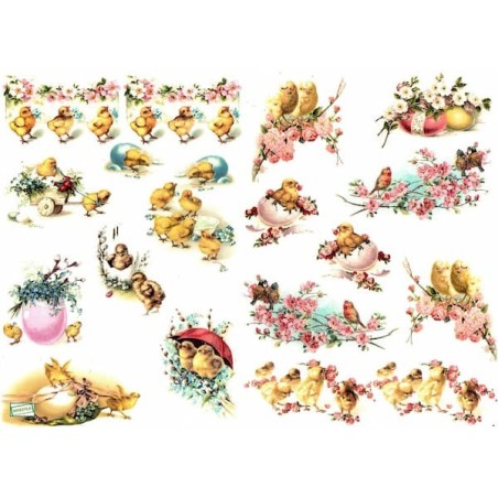 1 papier de riz Pâques-R1344