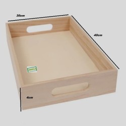 GRAND plateau bois Chevaux serviettage