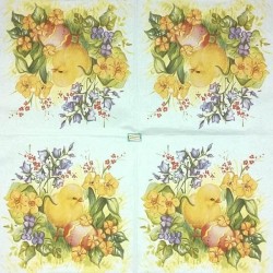 1serviette papier Poussins-70