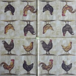 1serviette papier Poules-82