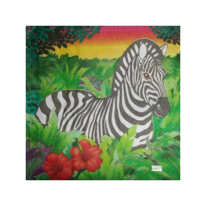 1serviette papier Zèbre-12