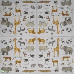 1 serviette Animaux Afrique-15