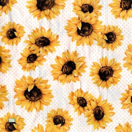 20 serviettes Tournesols-L42