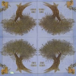 1serviette papier Feuillage-38