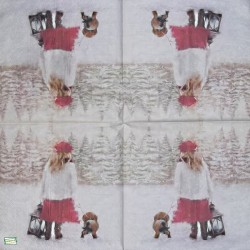 1serviette Paysage Enneigé-8