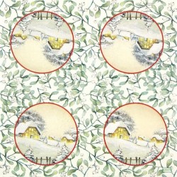 1serviette Paysage Enneigé-21