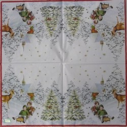 1serviette Paysage Enneigé-35