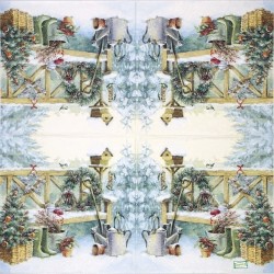 1serviette Paysage Enneigé-39