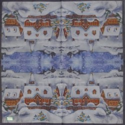 1serviette Paysage Enneigé-58