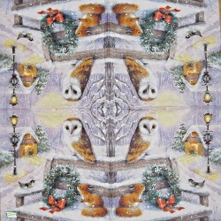 1serviette Paysage Enneigé-44