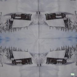 1serviette Paysage Enneigé-50