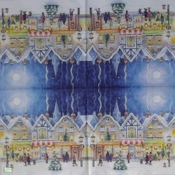 1serviette Paysage Enneigé -56