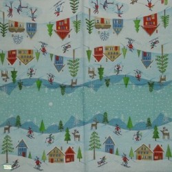 1serviette Paysage Enneigé -63