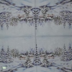 1 serviette Paysage Enneigé-65